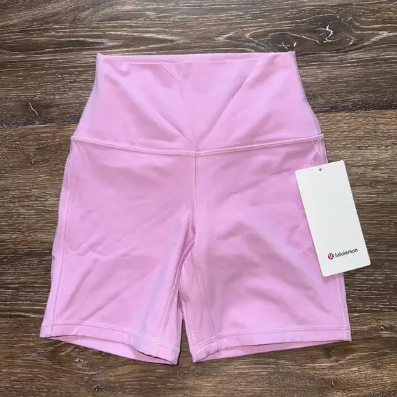 Lululemon Align Biker Short High Rise 6” Vita Pink Size 4 NWT - Picture 2 of 6